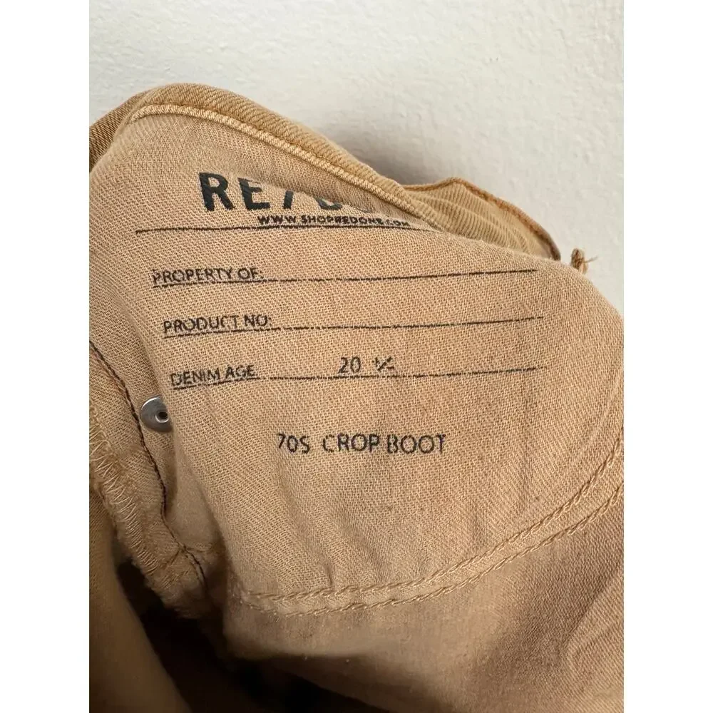 Re/Done 70s Crop Boot Jeans Desert Sand 27 - Picture 7 of 9